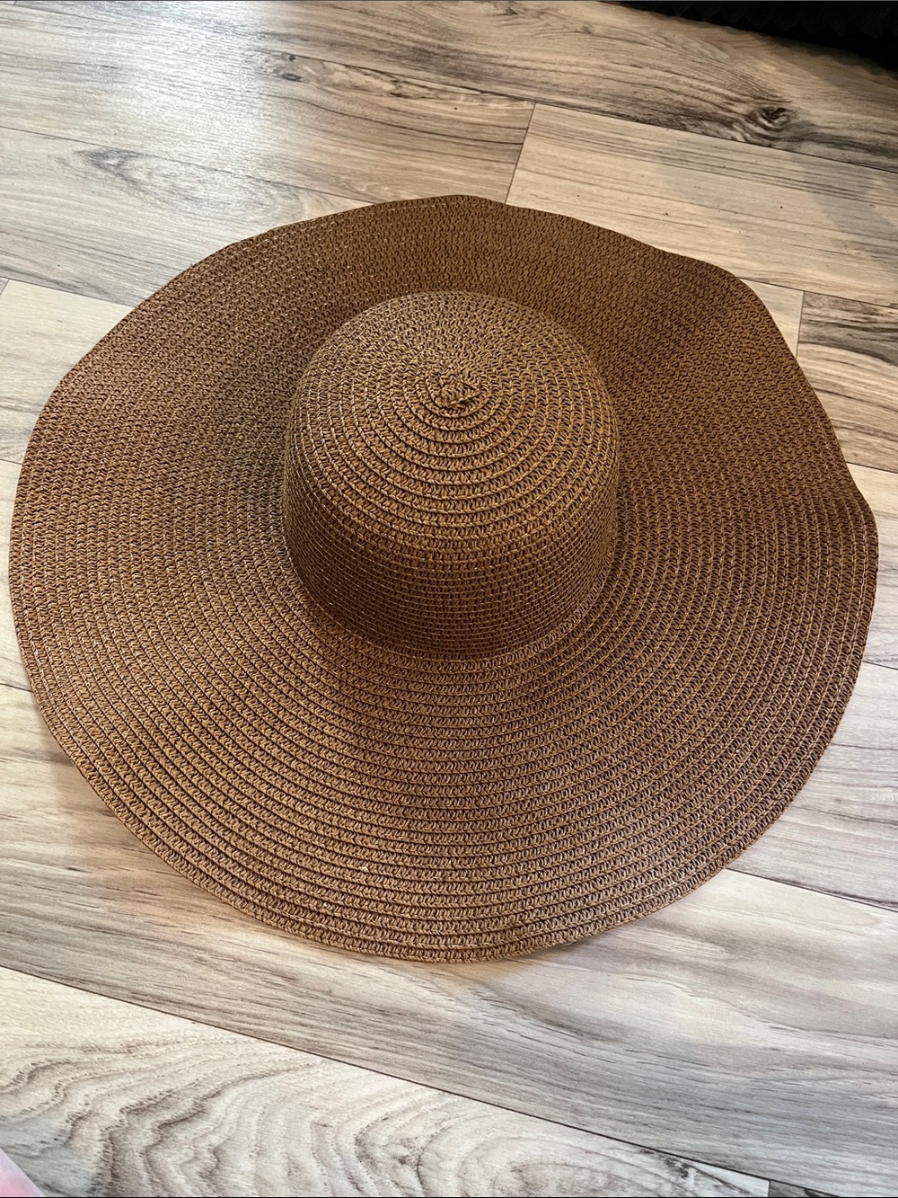 💕 2/$15 Ladies Brown Straw Sunhat-NWOT